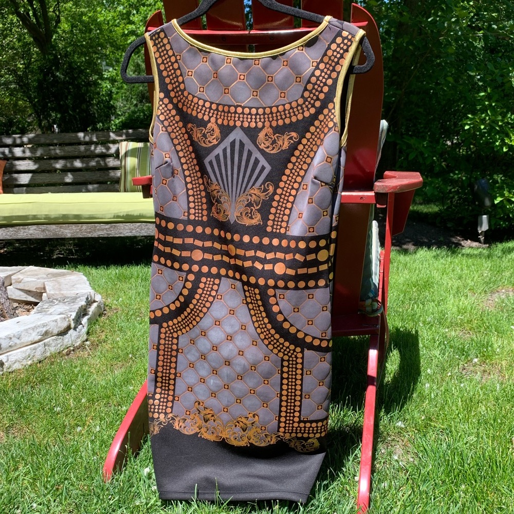 Aztec Themed Low Back Mini Dress